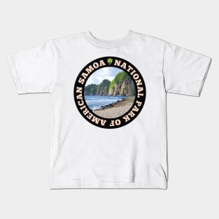 National Park of American Samoa circle Kids T-Shirt